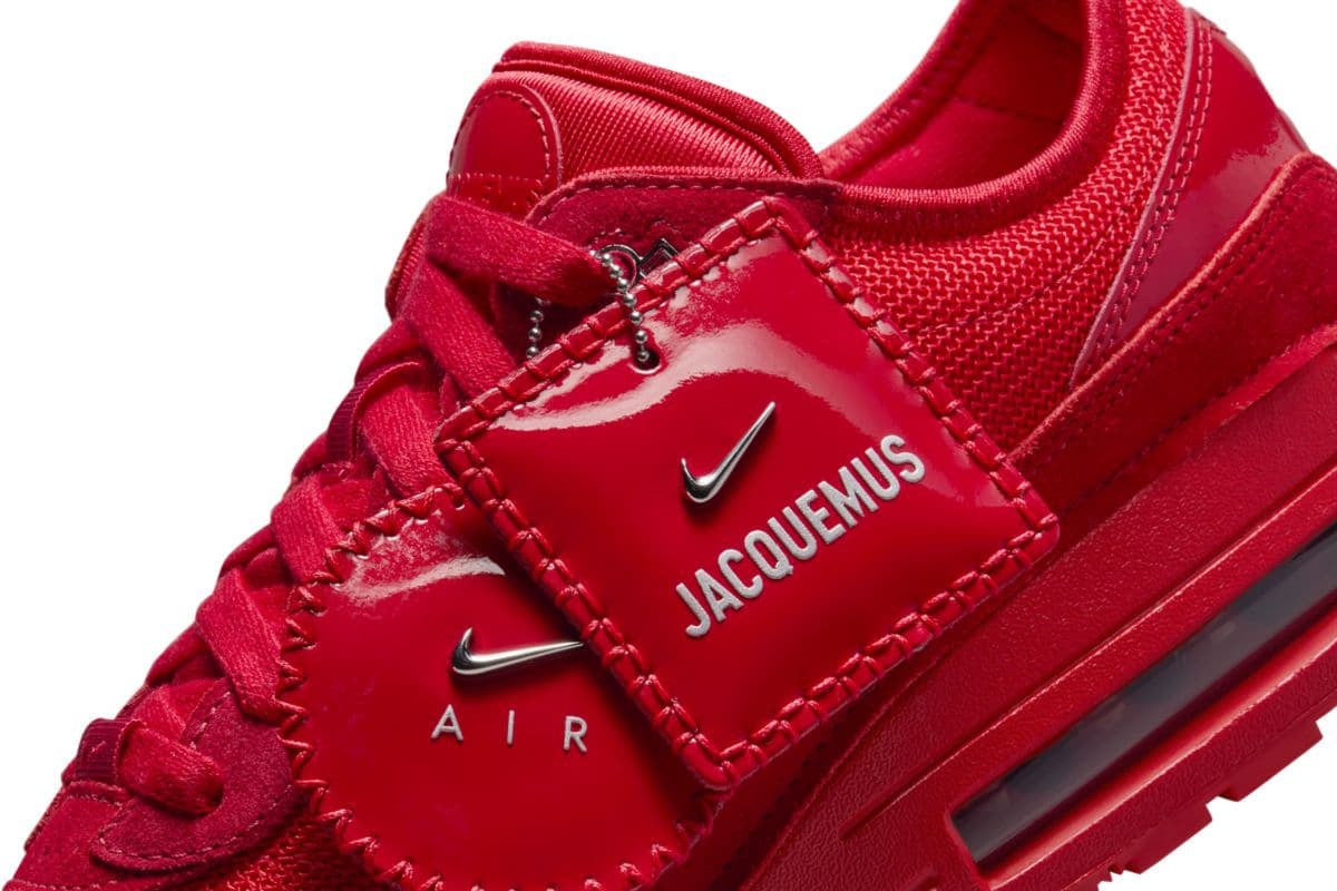 Jacquemus x Nike Air Max 1 University Red Metallic Silver HM6690-600