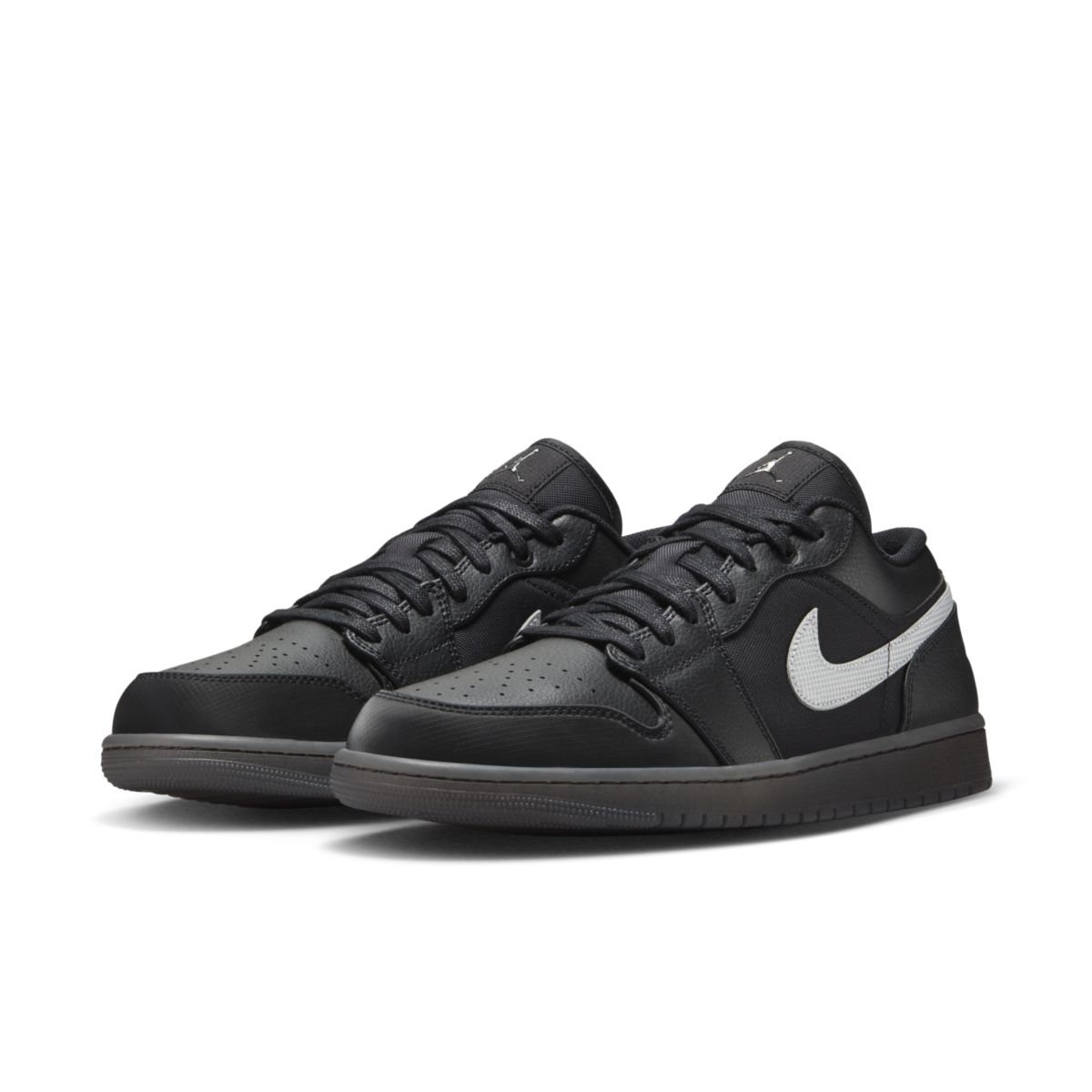 Air Jordan 1 Low Dark Gum Soles Reflective Swoosh HV5968-001 E