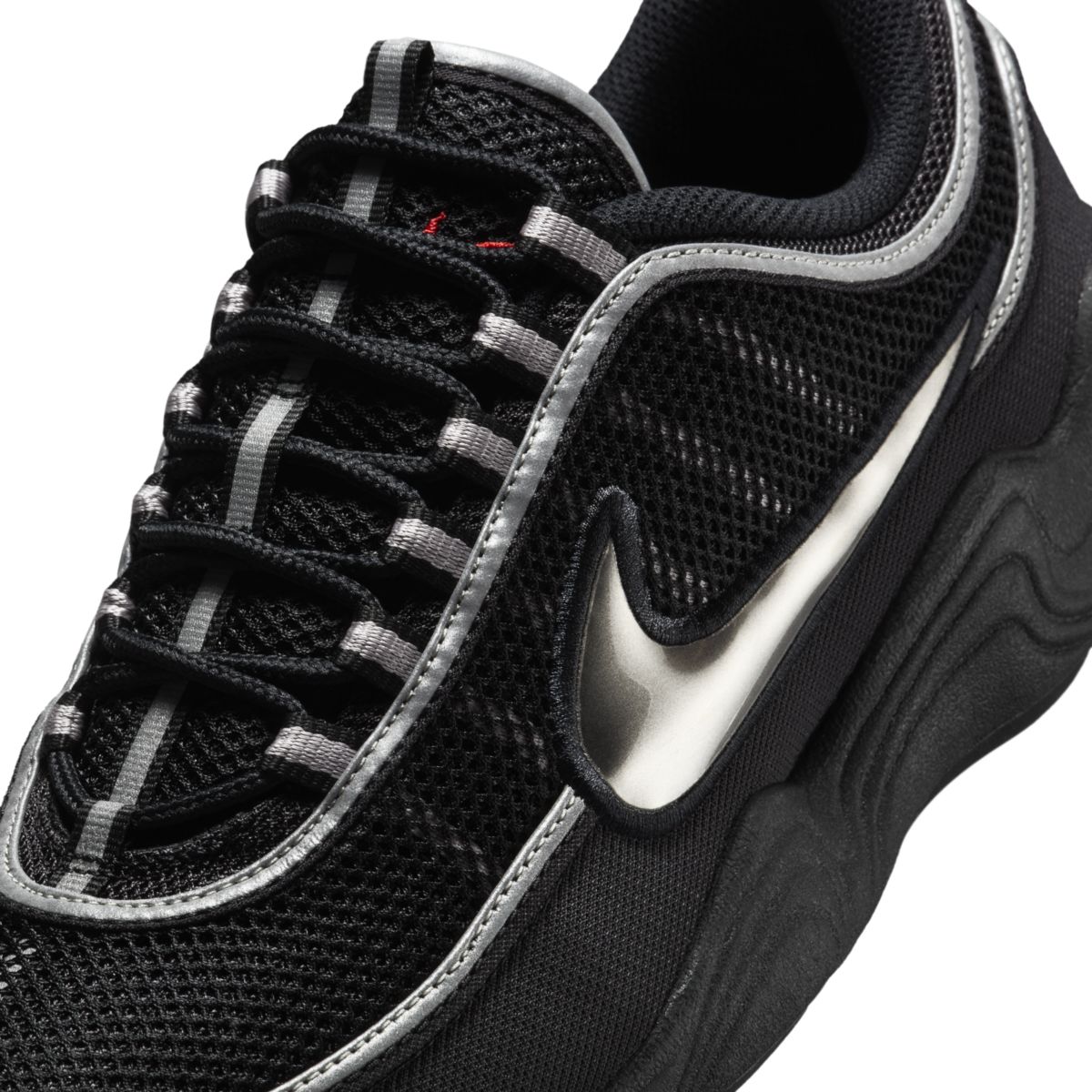 Nike Air Zoom Spiridon Black Metallic Silver HF9117-002 H
