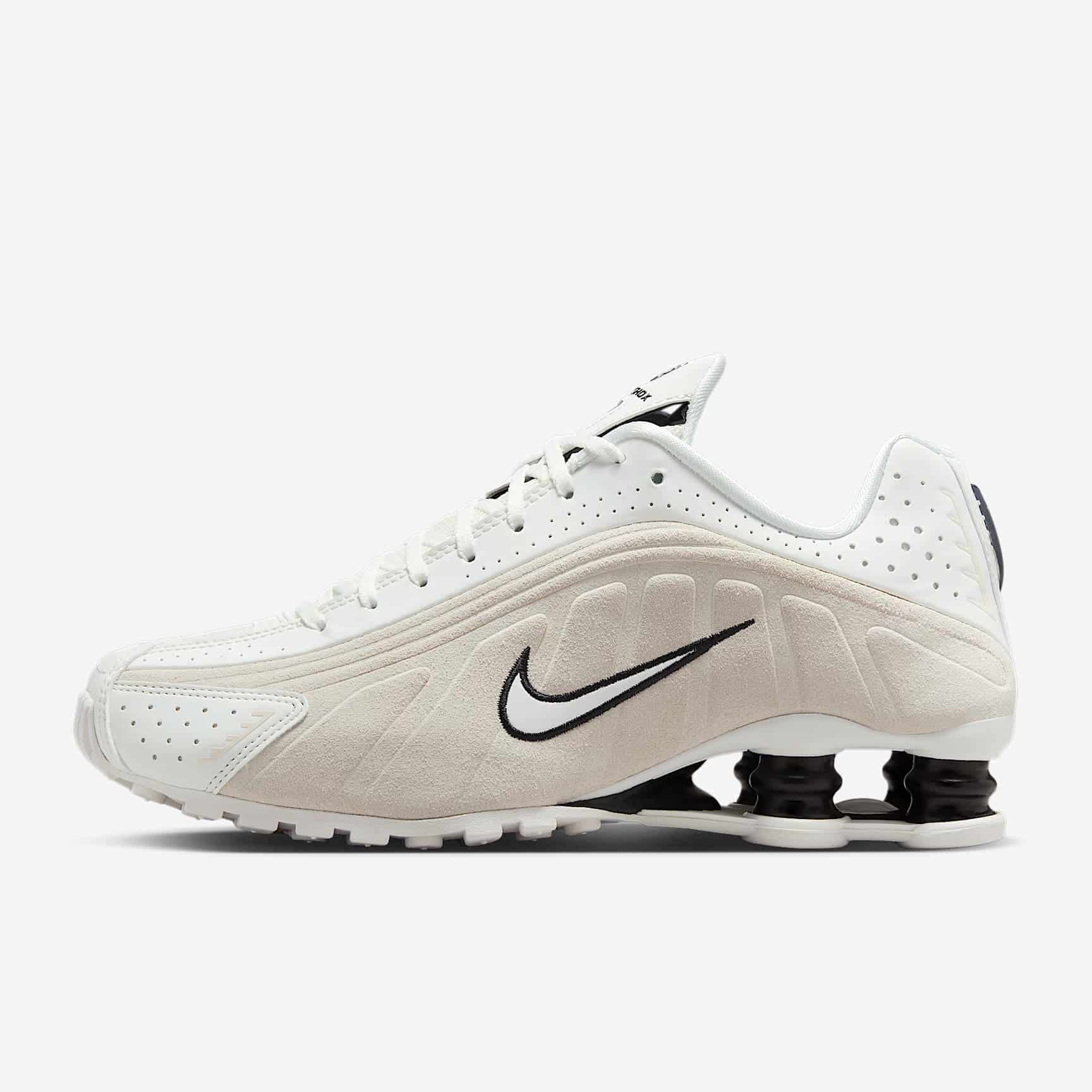 Nike Shox R4 White Suede HQ7739-100 2