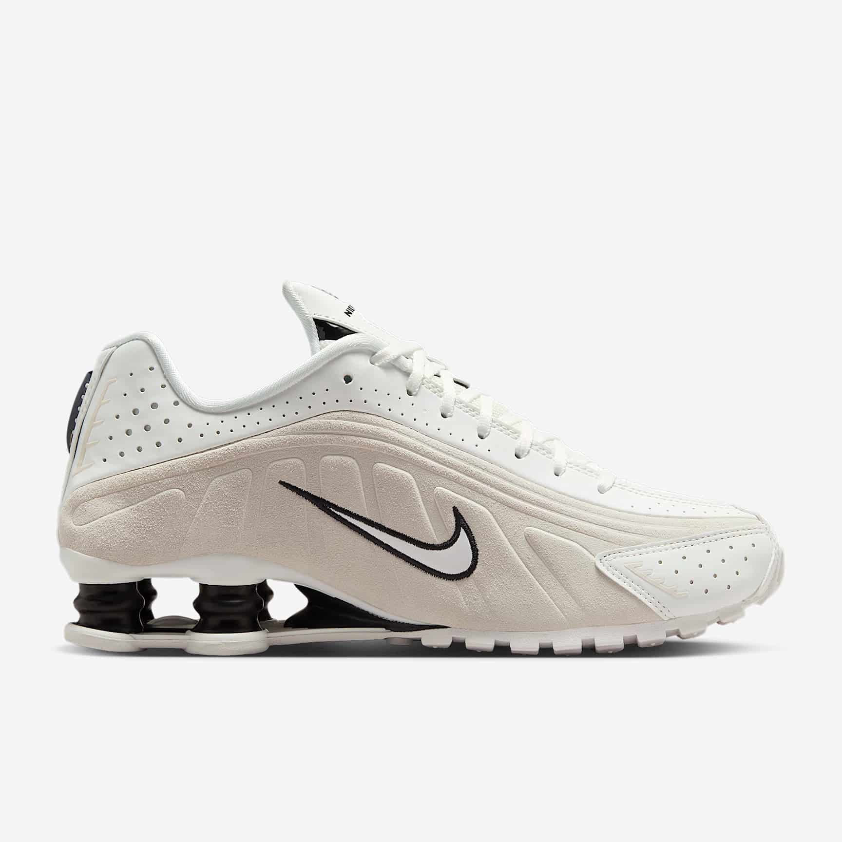 Nike Shox R4 White Suede HQ7739-100 3