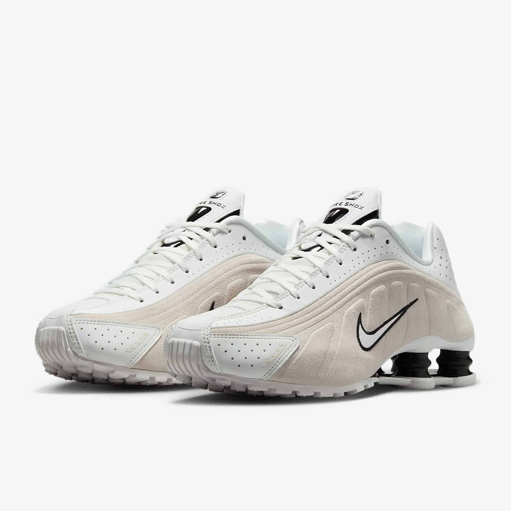 Nike Shox R4 White Suede HQ7739-100 4