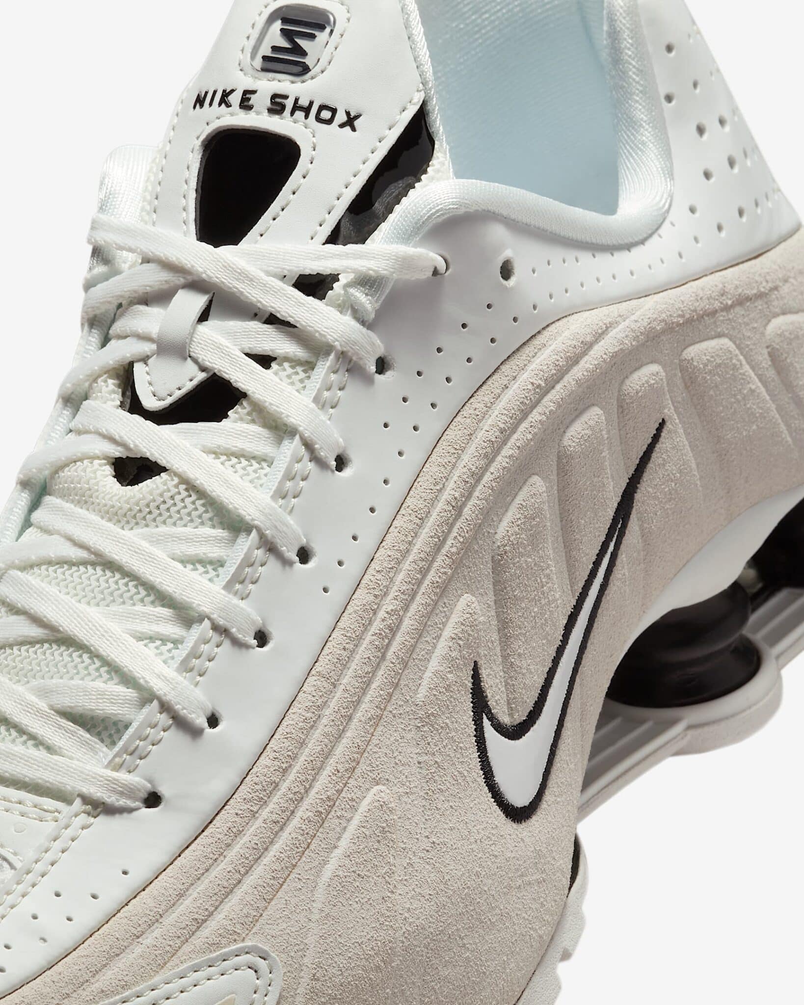 Nike Shox R4 White Suede HQ7739-100 7