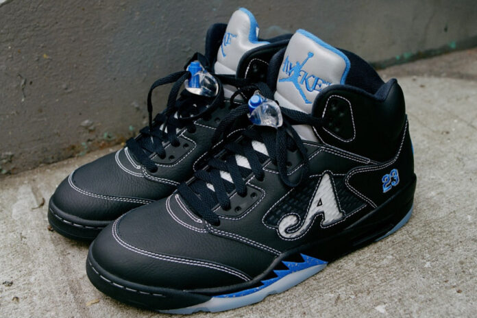 Awake NY x Air Jordan 5 Black Racer Blue DV4982-004