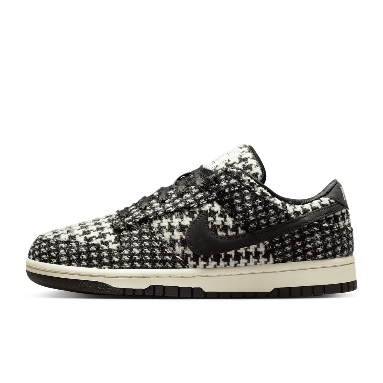 Harris Tweed x Nike Dunk Low White Black HQ5036-901 2