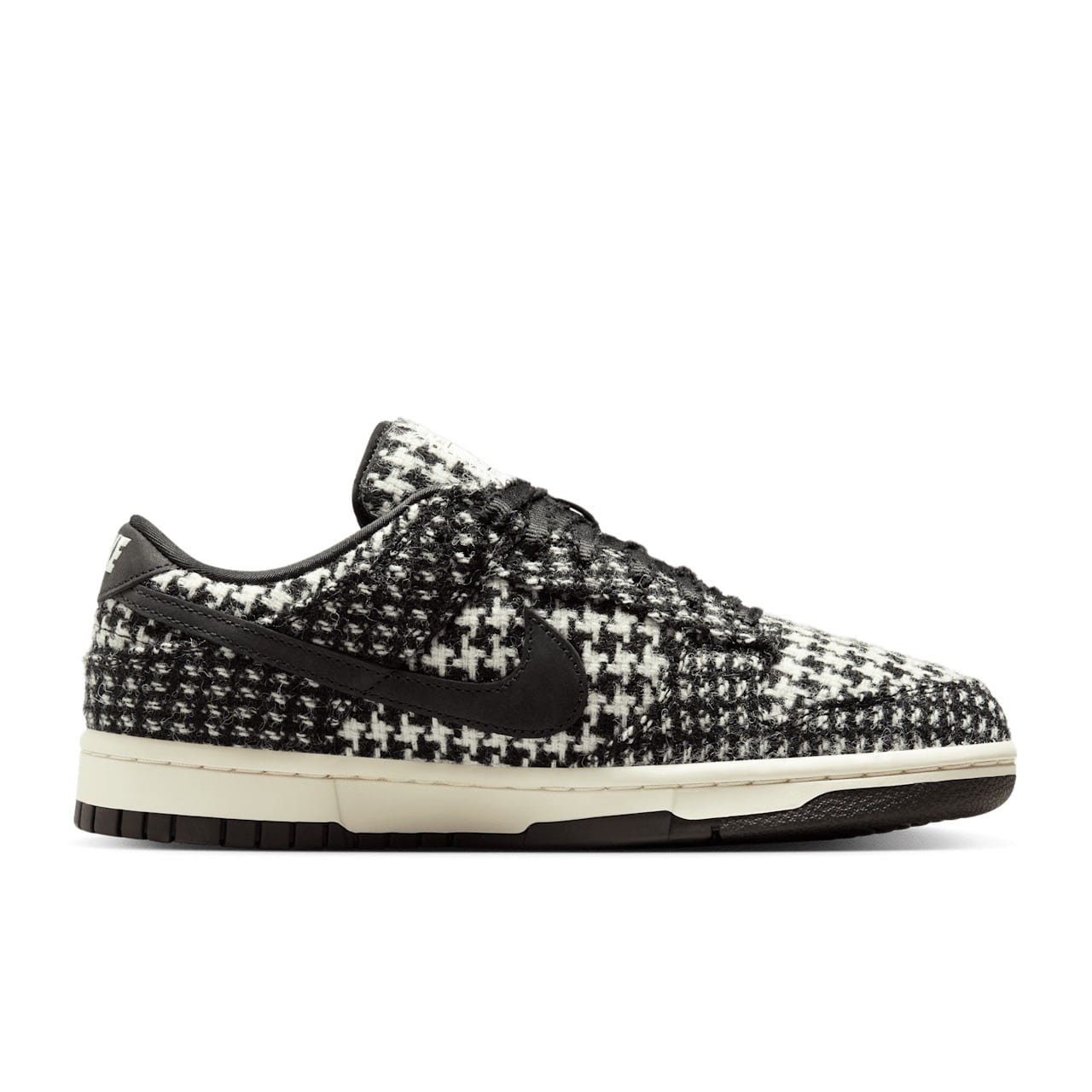 Harris Tweed x Nike Dunk Low White Black HQ5036-901 3