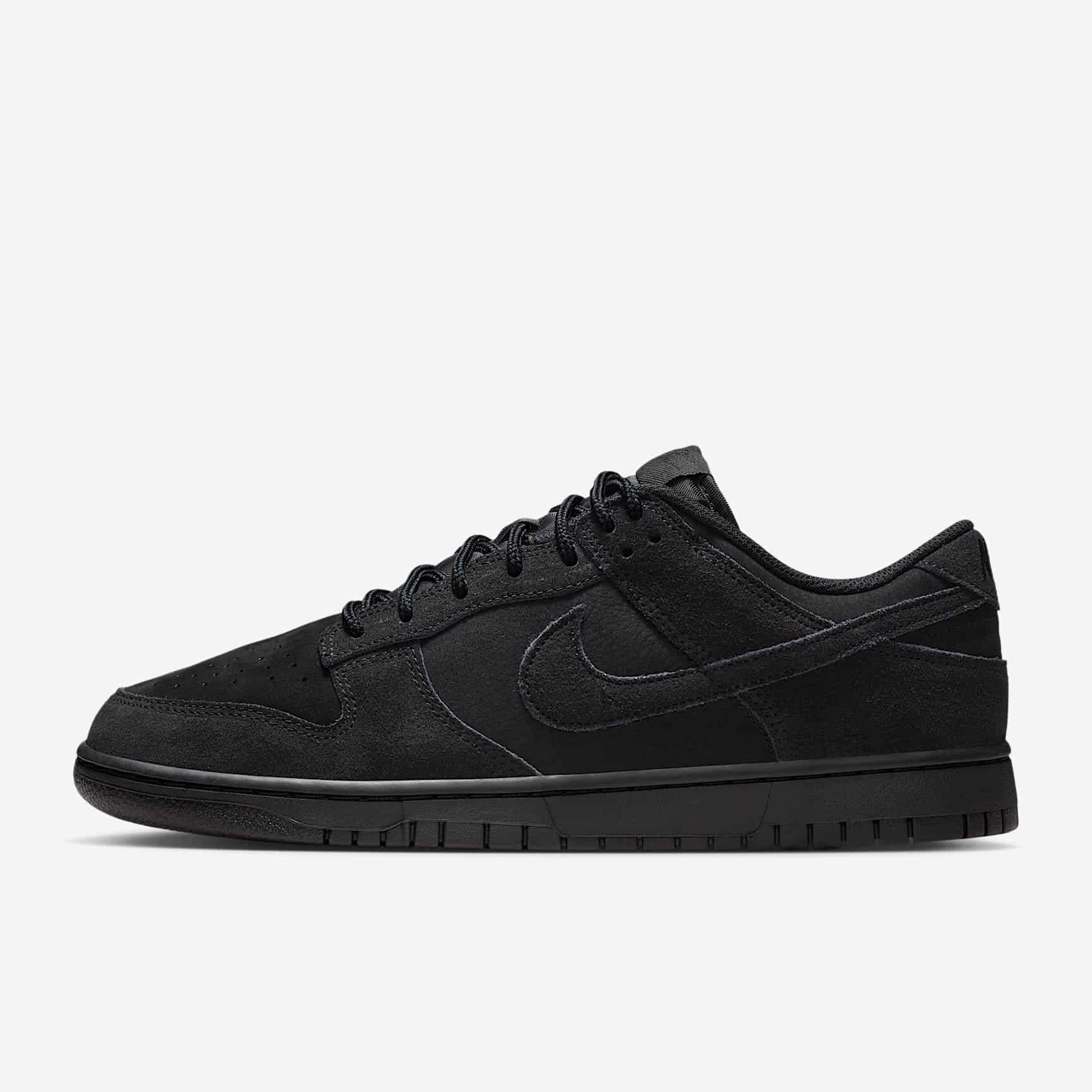 Nike Dunk Low Triple Black Suede IB6651-001 2