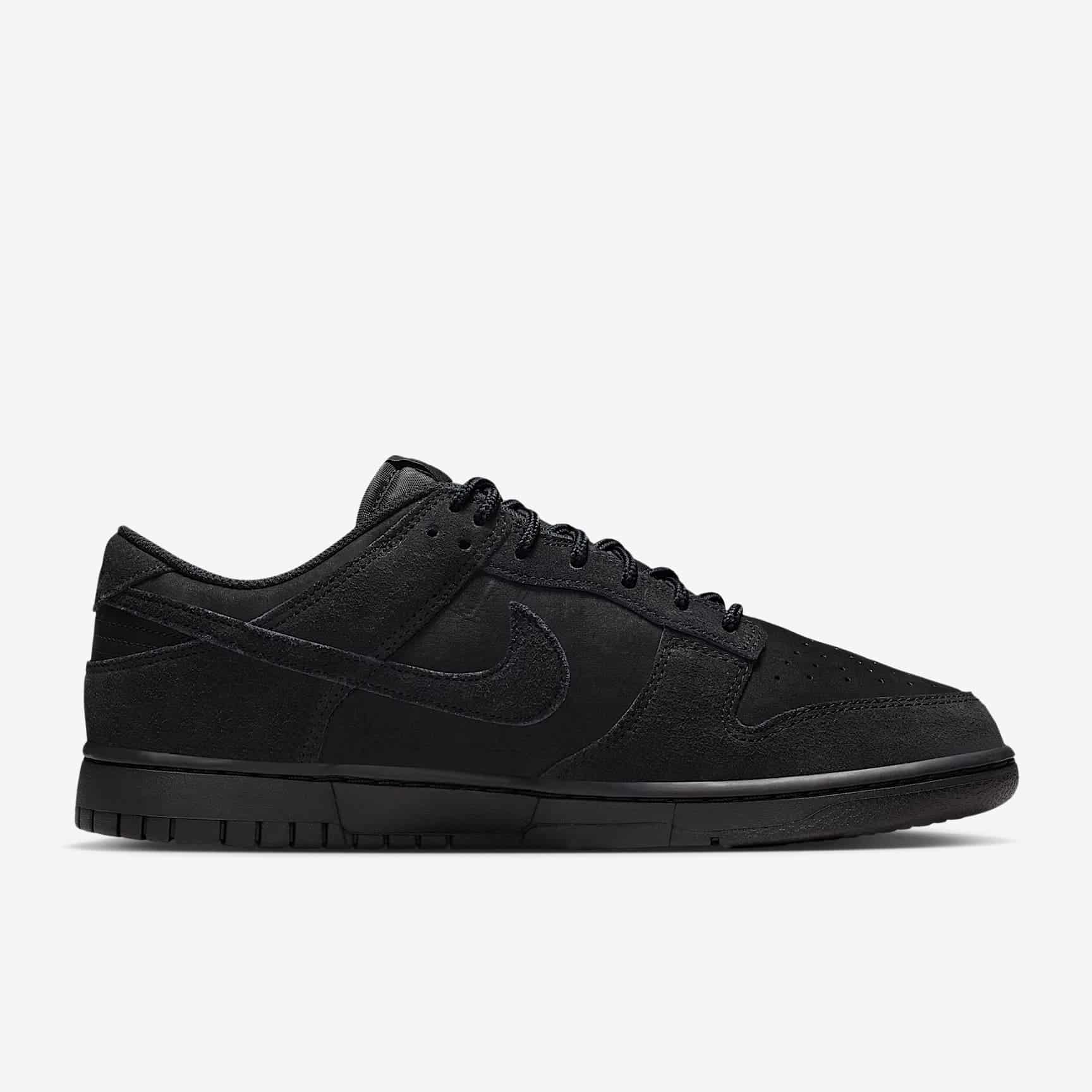 Nike Dunk Low Triple Black Suede IB6651-001 3