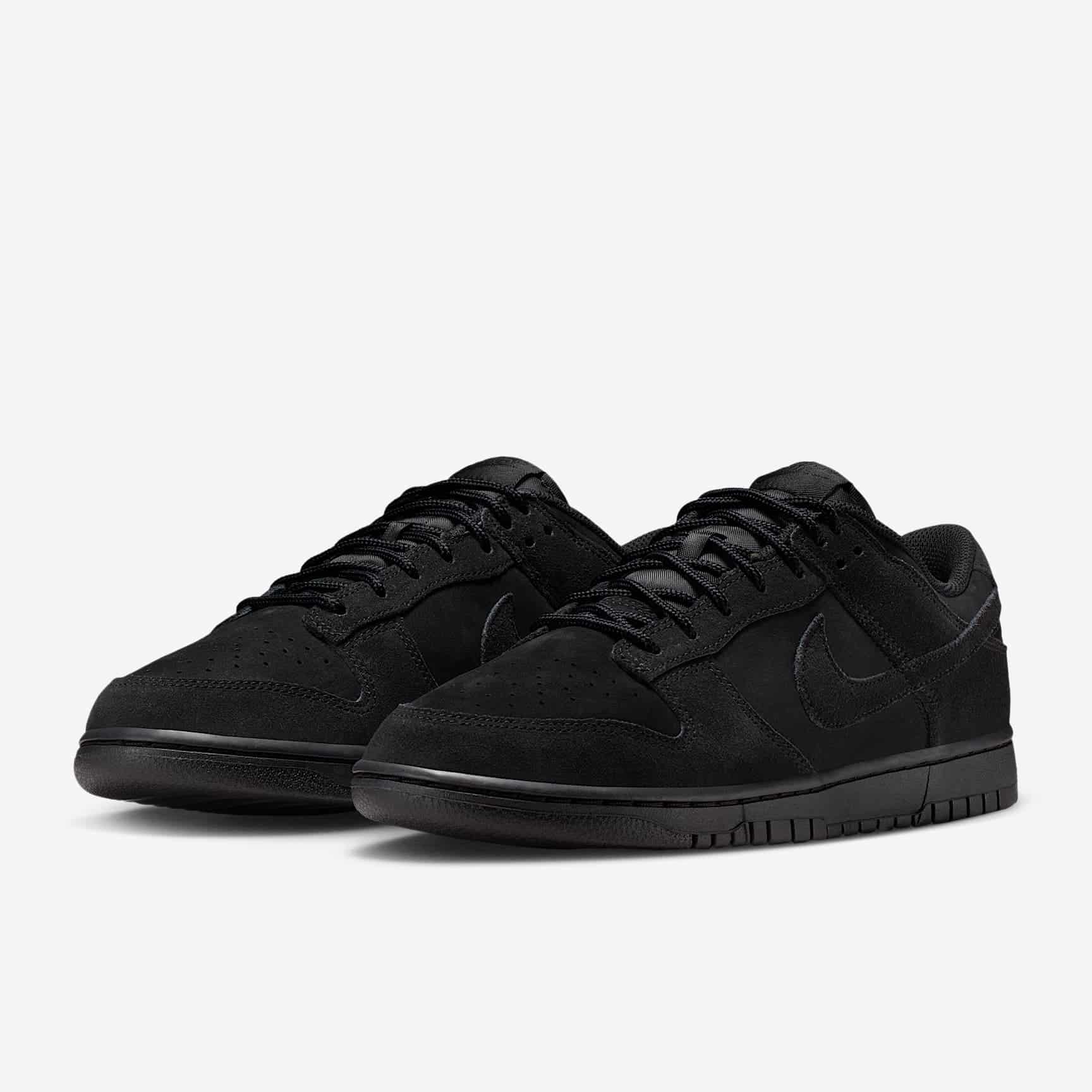Nike Dunk Low Triple Black Suede IB6651-001 4