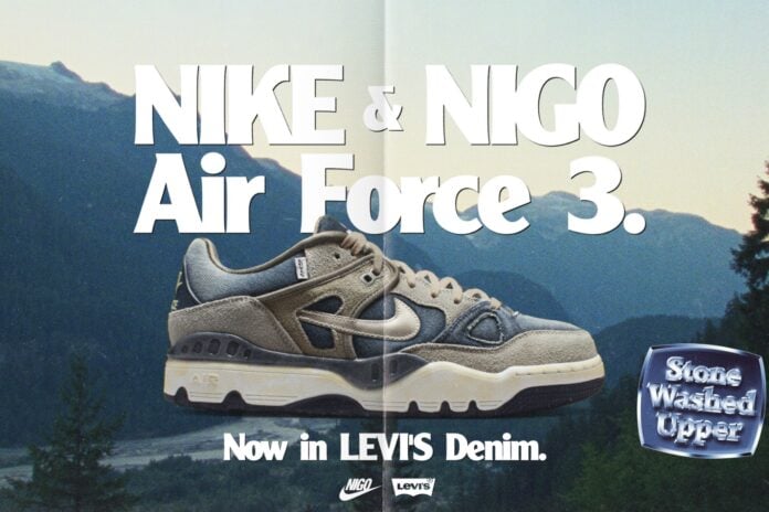 Levis x NIGO x Nike Air Force 3 Low Olive Gray HQ0262-001