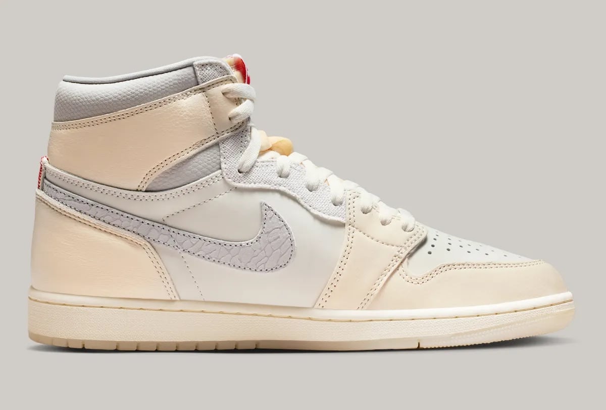 Air Jordan 1 High Sail Elephant Print Swoosh IH4363-100 3