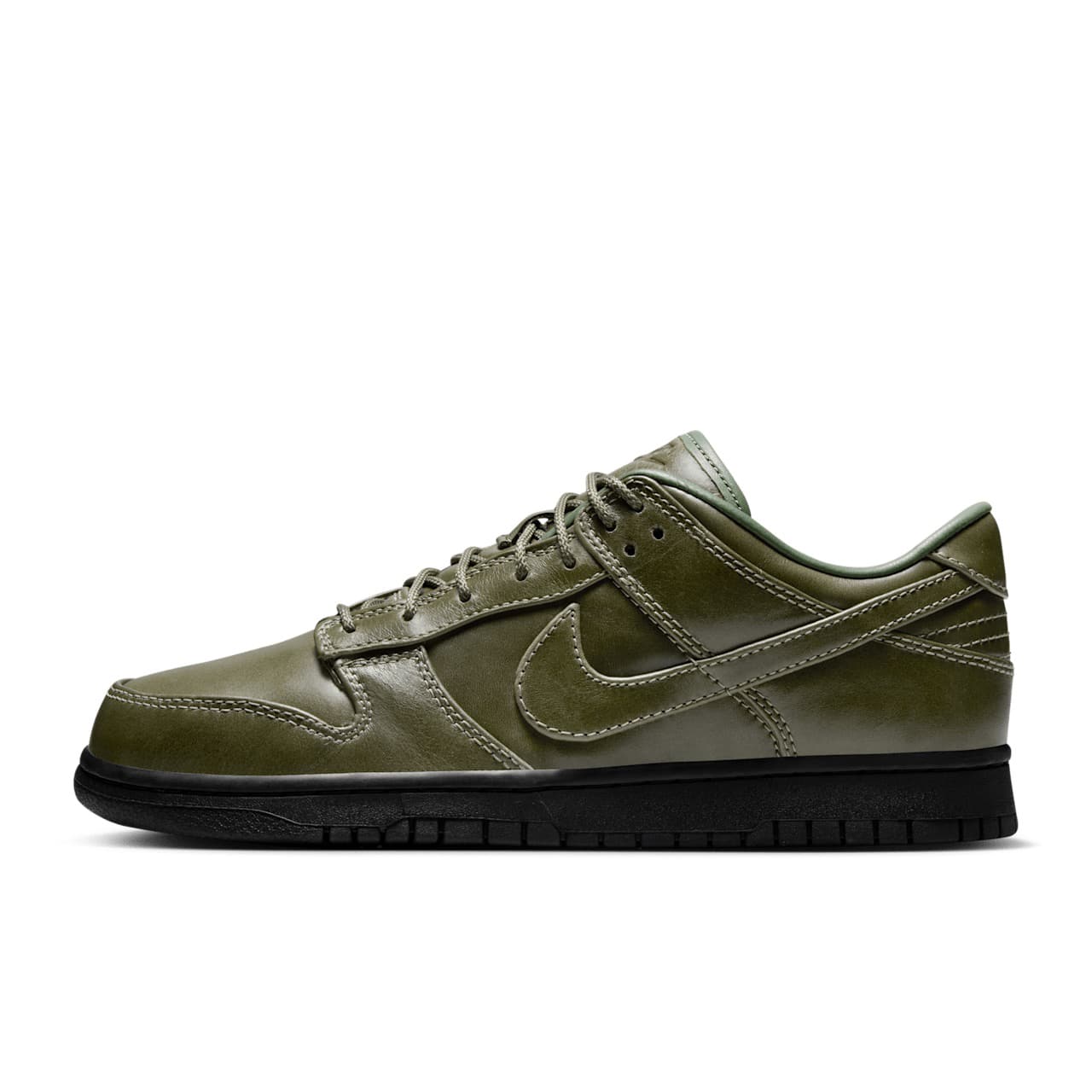 Nike Dunk Low Premium Leather Army Olive IQ3342-300 2