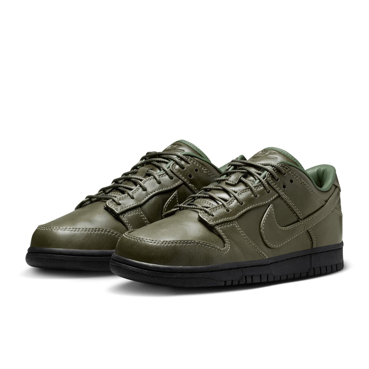 Nike Dunk Low Premium Leather Army Olive IQ3342-300 4