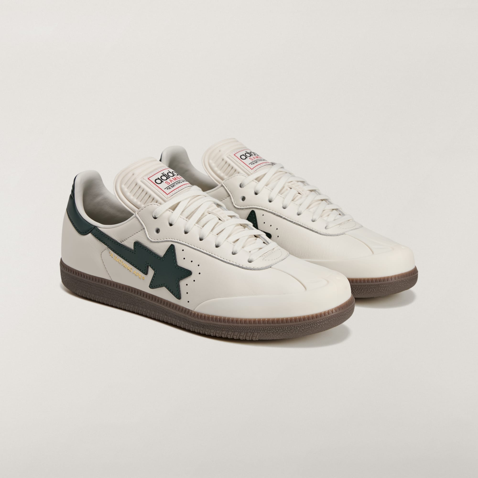 BAPE x adidas Samba Off White Shadow Green KJ8852 3