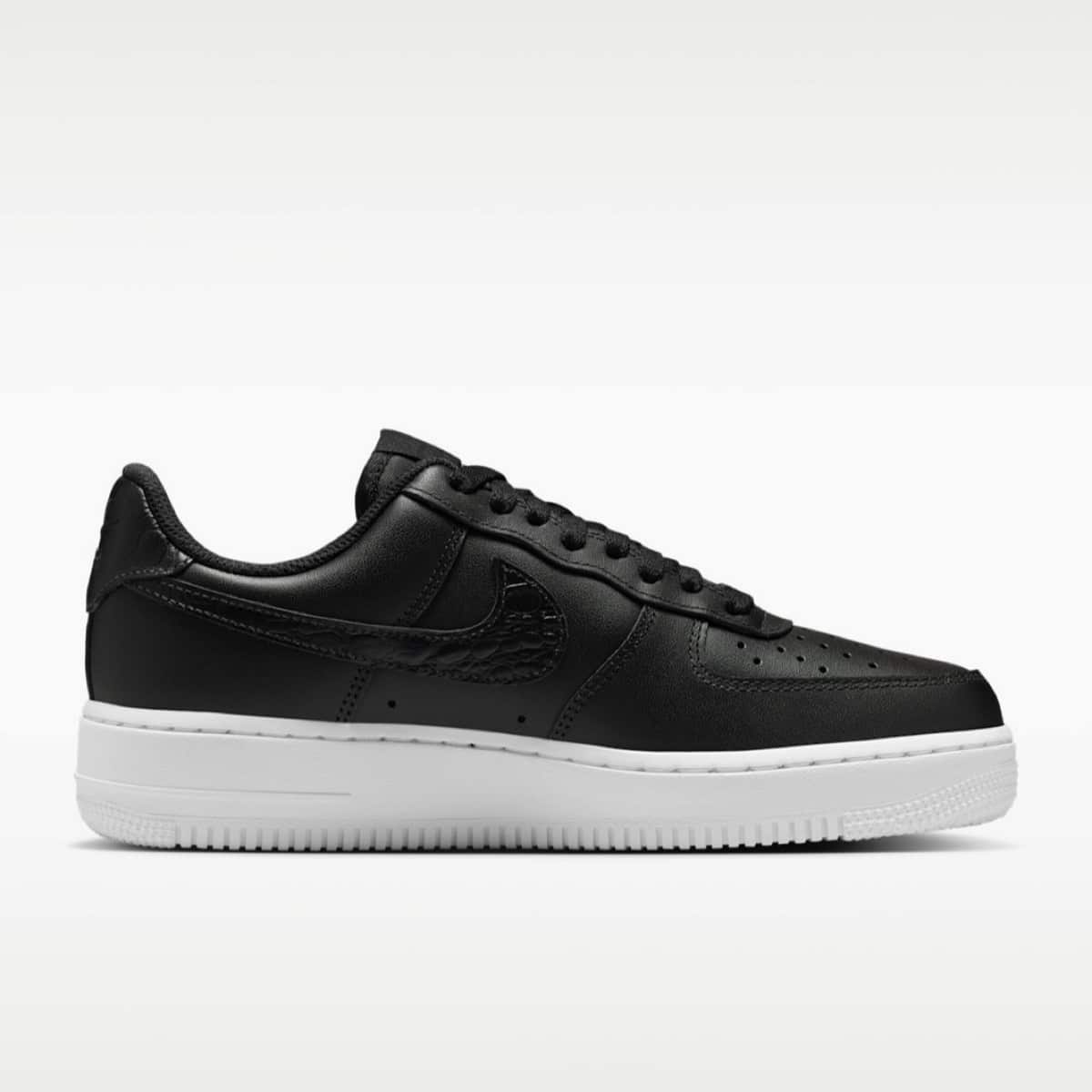 Nike Air Force 1 Low Pebble Croc Swoosh Black IO4837-001 3