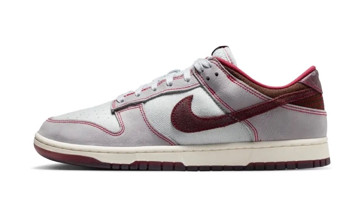 Nike Dunk Low Canvas Pure Platinum Burgundy Crush IH1942-001 2