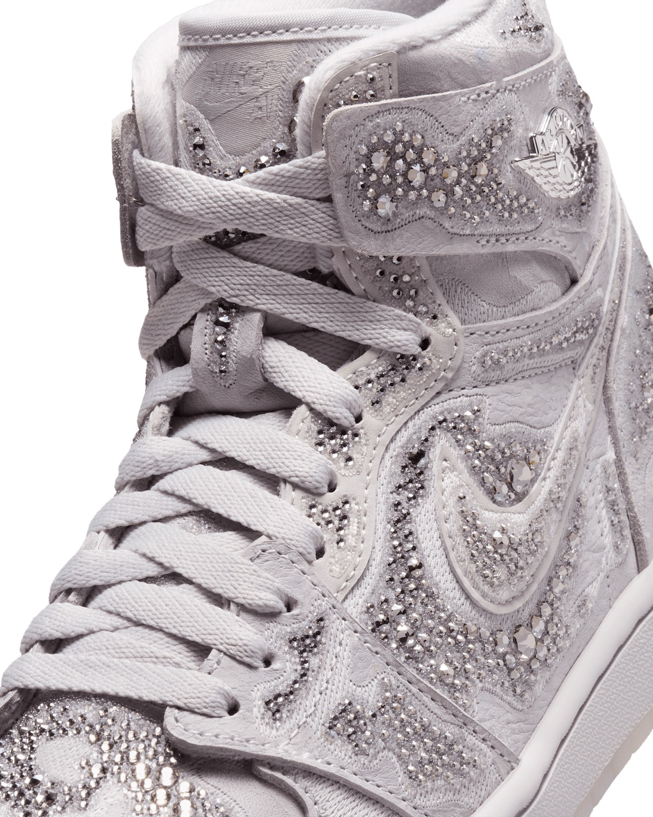 Swarovski x Air Jordan 1 High Vast Grey HF6248-002 7