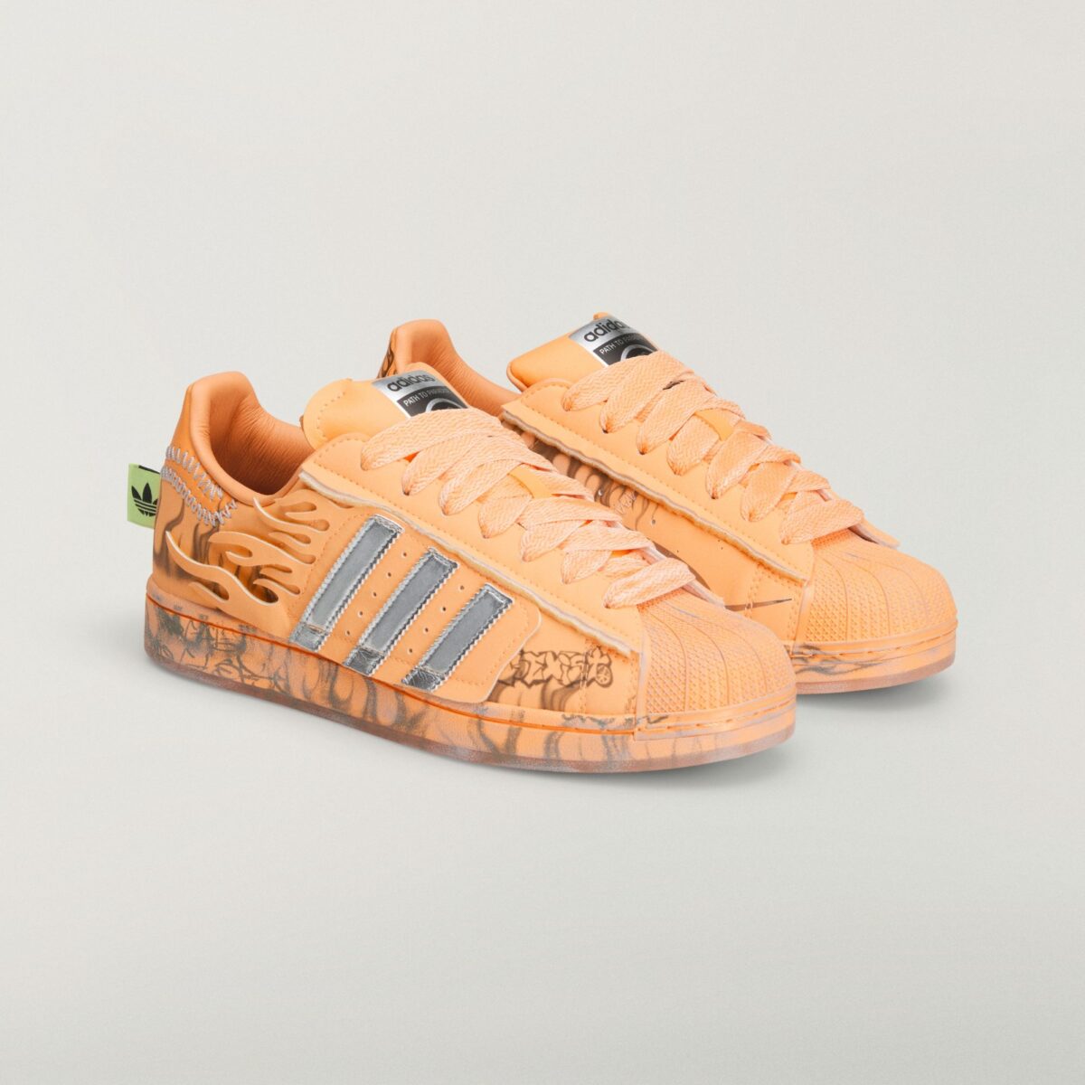 Hellstar x adidas Superstar Hazy Orange LA1501 3