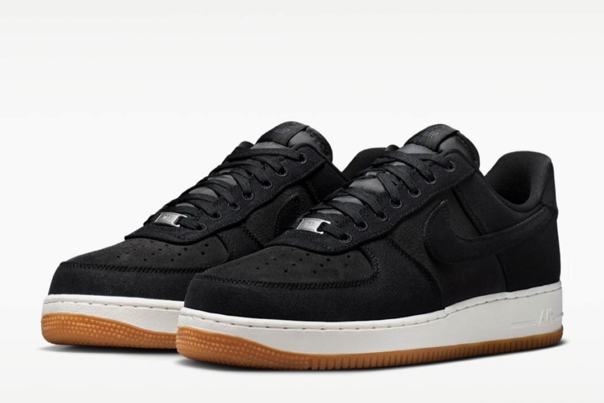 Nike Air Force 1 Low „Black Canvas” 2026 – płótno, zamszowe panele i gumowa podeszwa