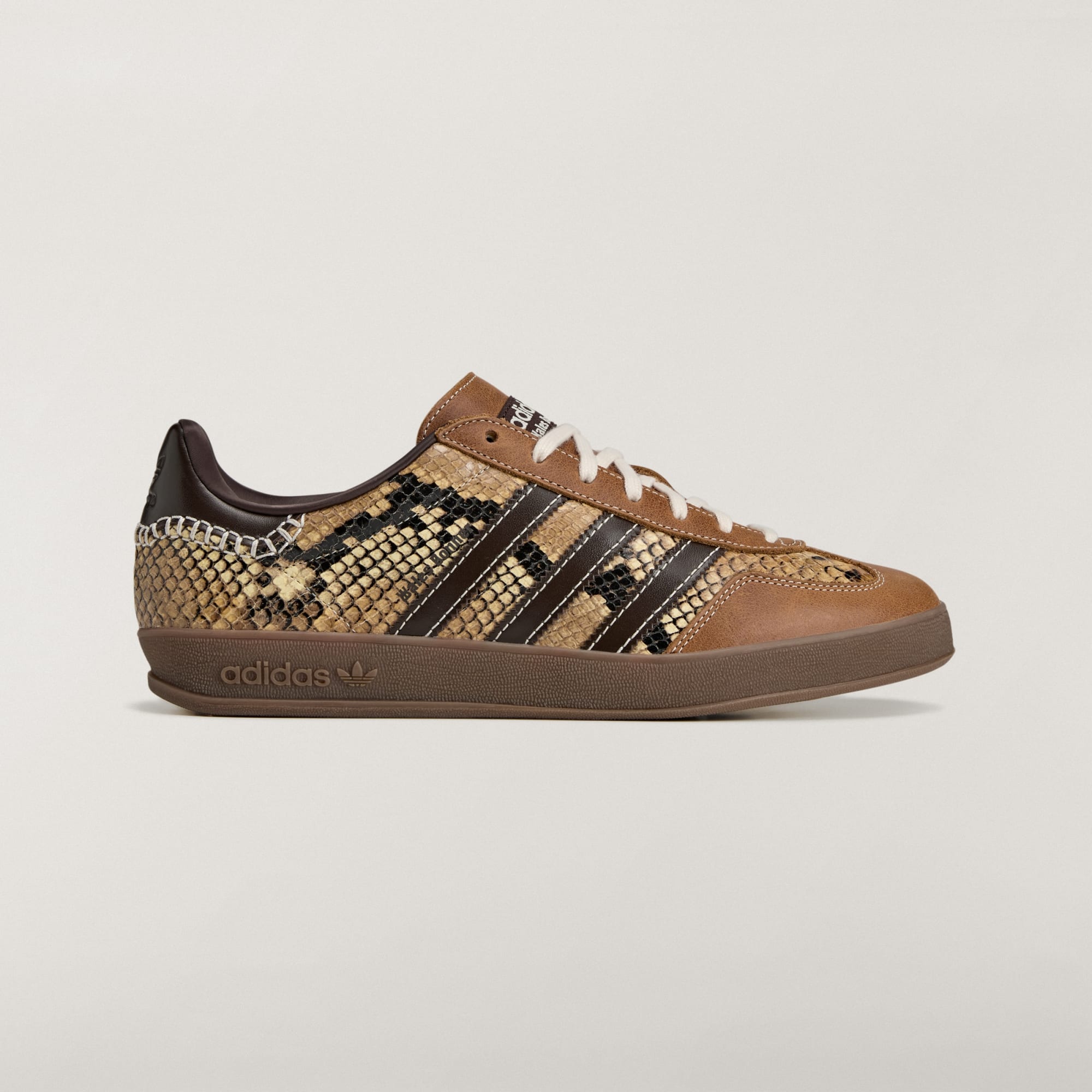 Wales Bonner x adidas Gazelle Indoor Dark Brown Snakeskin KK3641 1