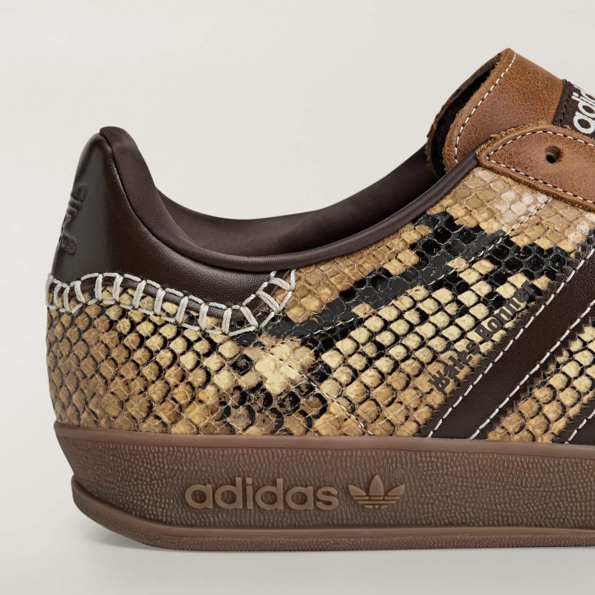 Wales Bonner x adidas Gazelle Indoor Dark Brown Snakeskin KK3641 6