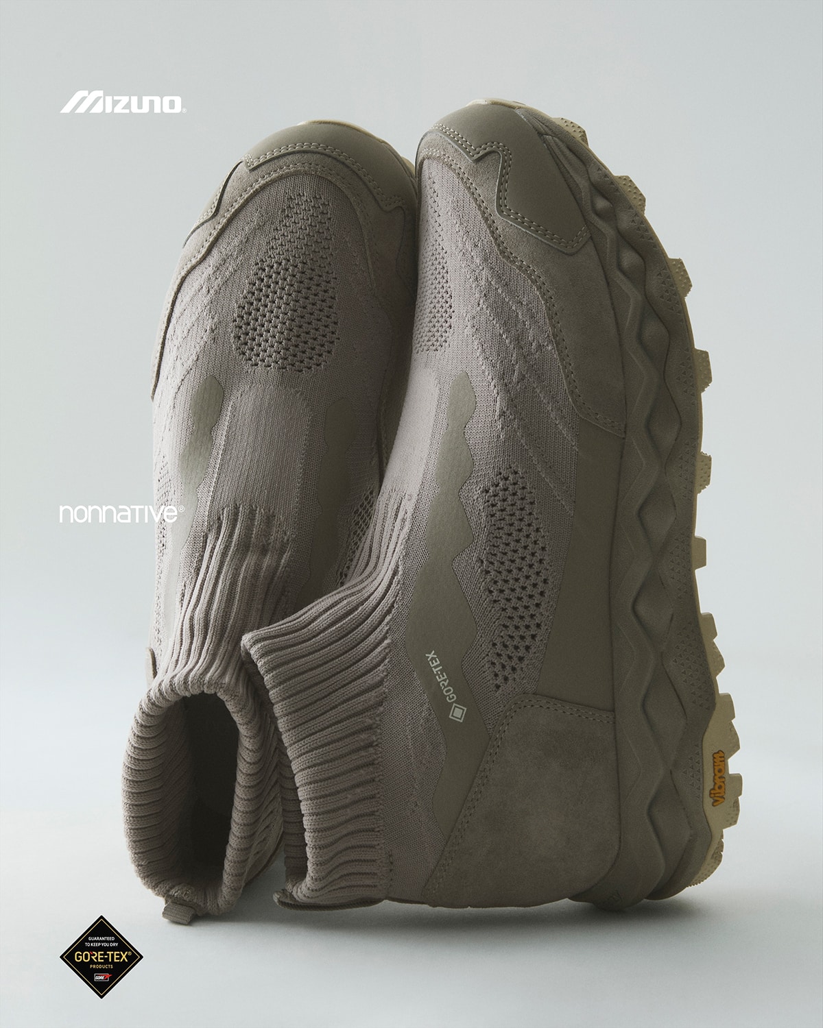 nonnative x Mizuno WAVE MUJIN LS MID GTX Vintage Khaki Summer 2026 1