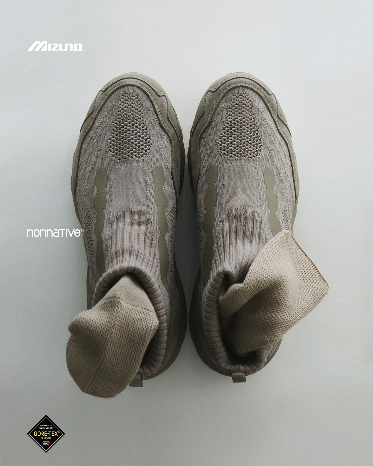 nonnative x Mizuno WAVE MUJIN LS MID GTX Vintage Khaki Summer 2026 3