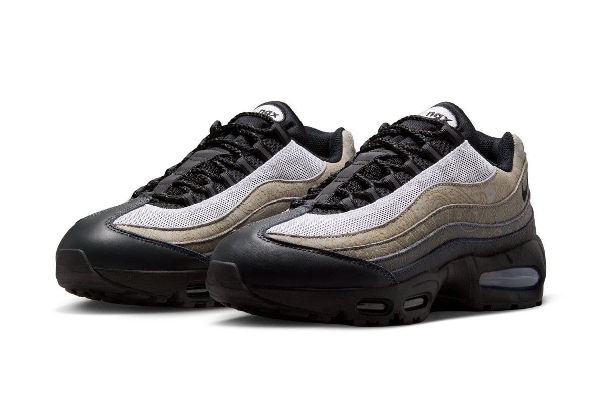 Nike Air Max 95 „Paisley Light Graphite” – grawerowanie laserowe i stonowana elegancja