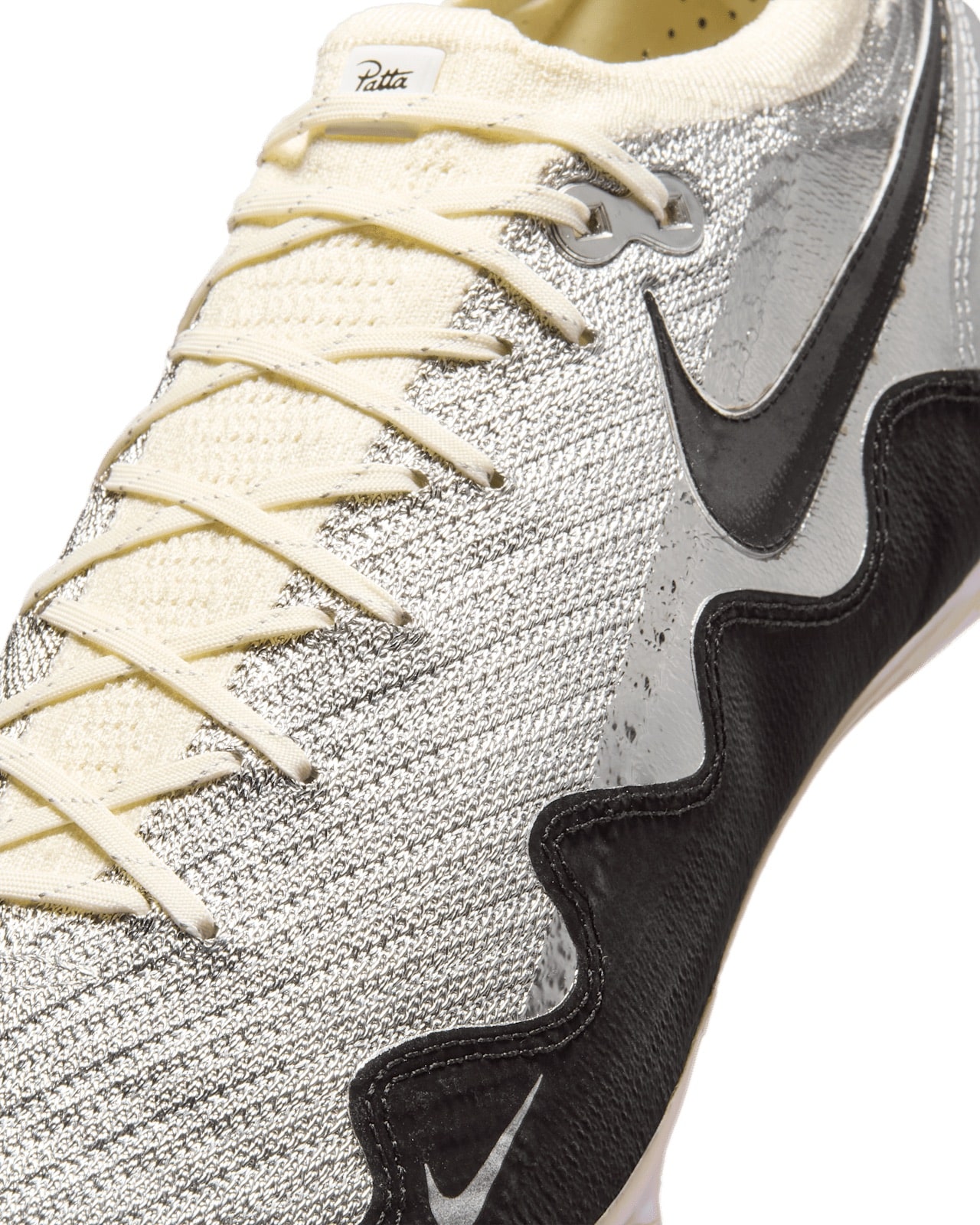 Patta x Nike Mercurial Zoom Vapor 16 Elite Metallic Silver Coconut Milk IQ3365-001 7
