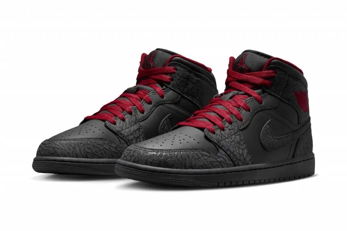 Air Jordan 1 Mid „Elephant Print” – wzór z historią w czarnym wydaniu