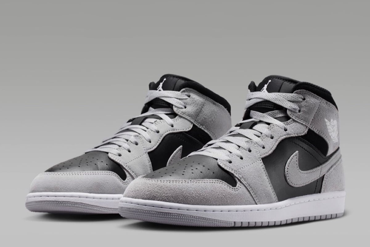 Air Jordan 1 Mid „Light Smoke Grey / Black” – czerń i szarość w nowej odsłonie