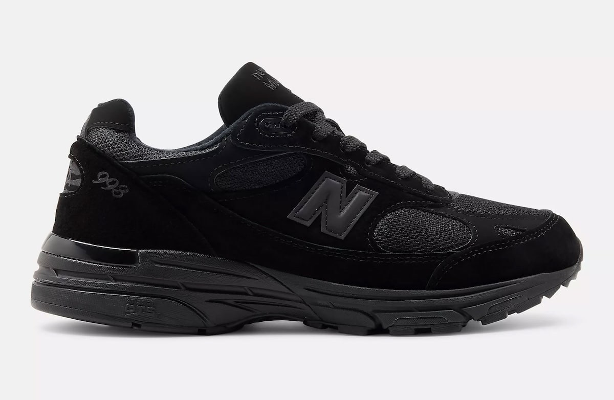 New Balance 993 Triple Black Suede U993BL 2