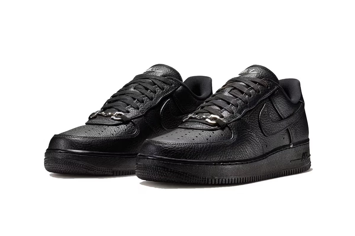 Nike Air Force 1 Low „Black Leather” – klasyk w smokingowym wydaniu