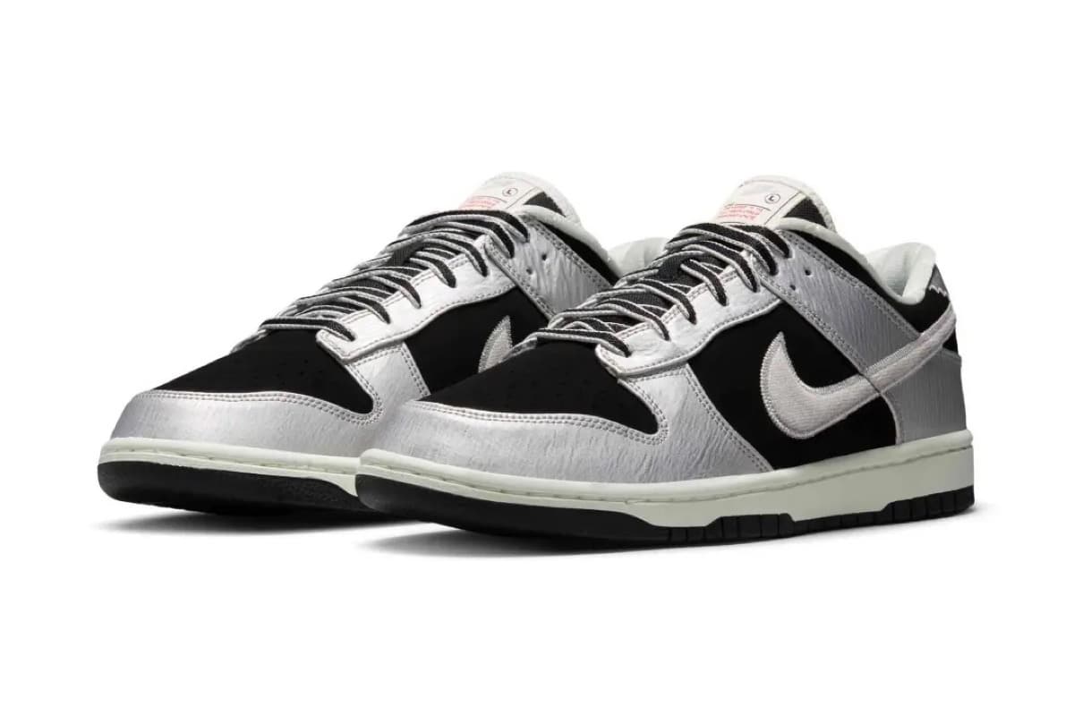 Nike Dunk Low „Metallic Silver / Black” – uniwersytecka klasyka w metalicznej odsłonie