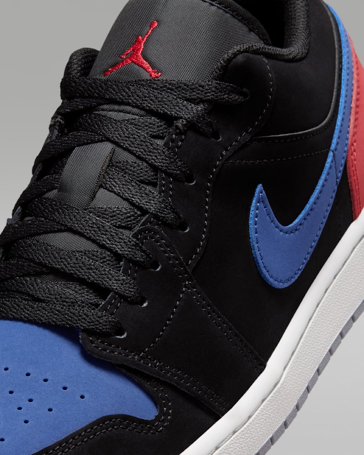Air Jordan 1 Low Black True Blue Varsity Red 553558-049 7