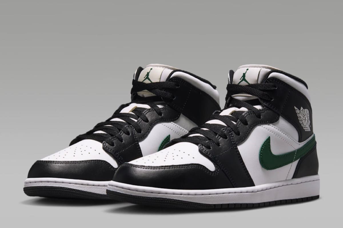 Air Jordan 1 Mid w nowej kolorystyce „Black / Gorge Green”