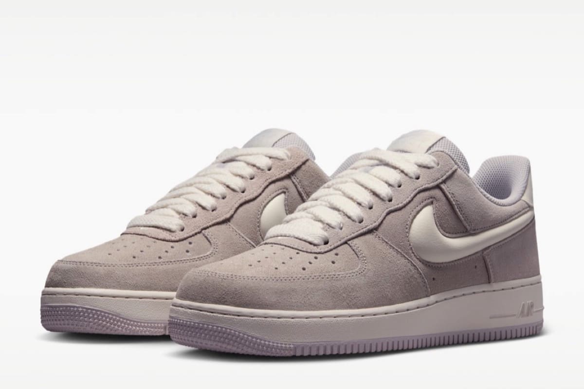 Nike Air Force 1 Low LV8 „Vast Grey” z wypchanym trójwymiarowym Swooshem na boku