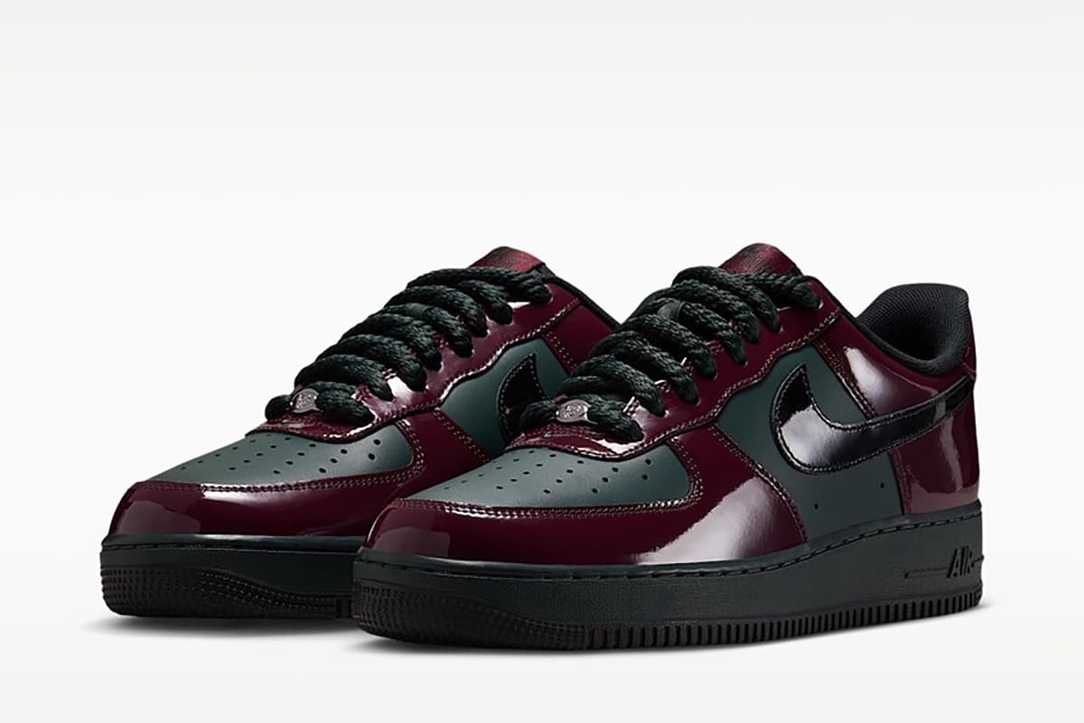Nike Air Force 1 Low Patent Leather „Beef and Broccoli” – lakierowana odsłona kultowej sylwetki