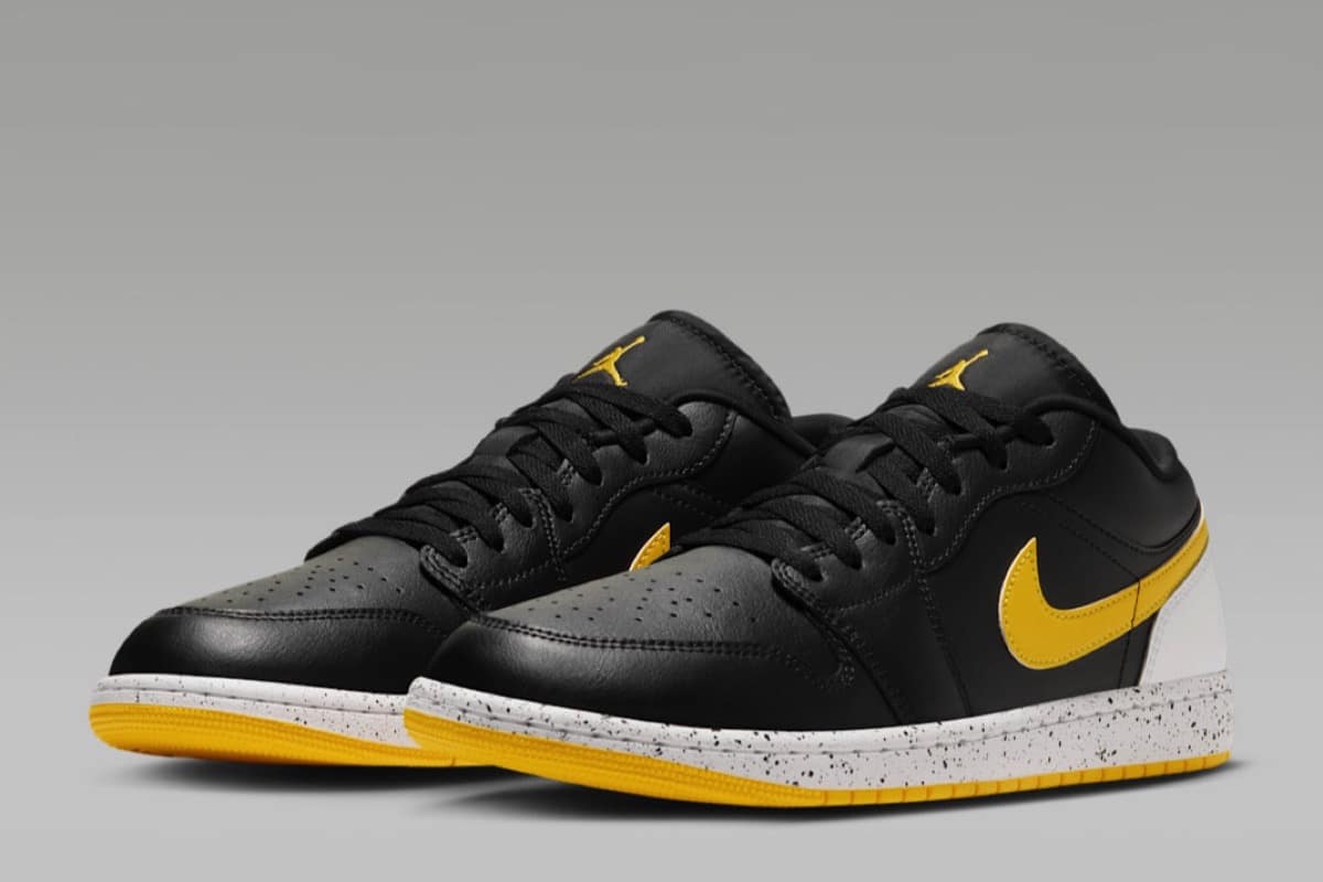 Air Jordan 1 Low „Tour Yellow” – cementowa podeszwa i haftowane logo Wings