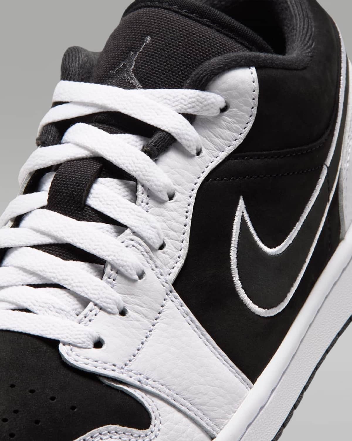 Air Jordan 1 Low Suede Black White IX6983-001 7