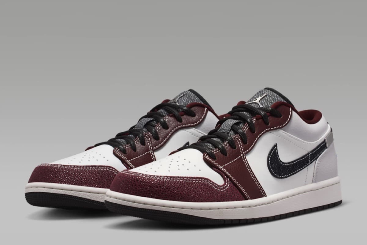 Air Jordan 1 Low „Summit White / Mystic Dates” stawia na fakturę i rzemieślniczy detal