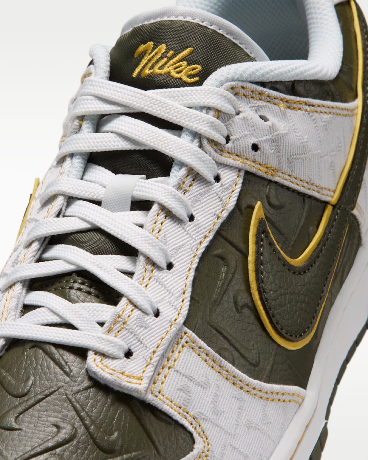 Nike Dunk Low Swoosh Summit White Cargo Khaki IX7260-133 7