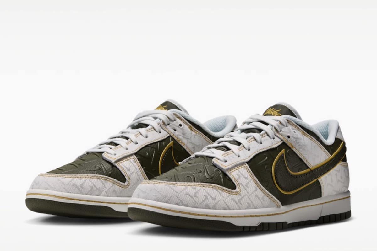 Nike Dunk Low – mini Swoosh opanował skórę i płótno