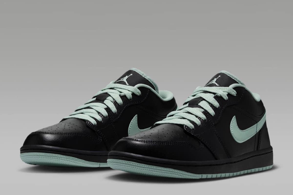 Air Jordan 1 Low – czerń z pistacjowym akcentem