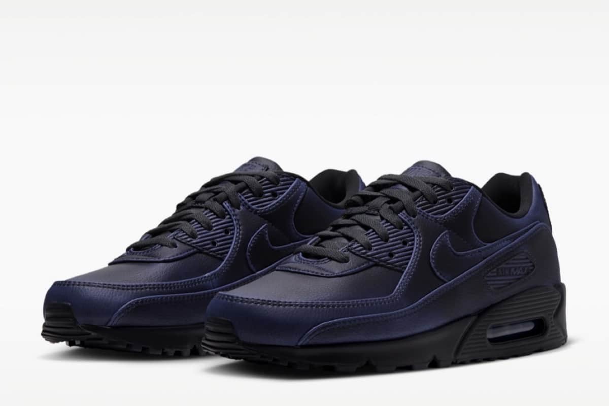 Nike Air Max 90 – skórzana wersja bazuje na samych ciemnych barwach