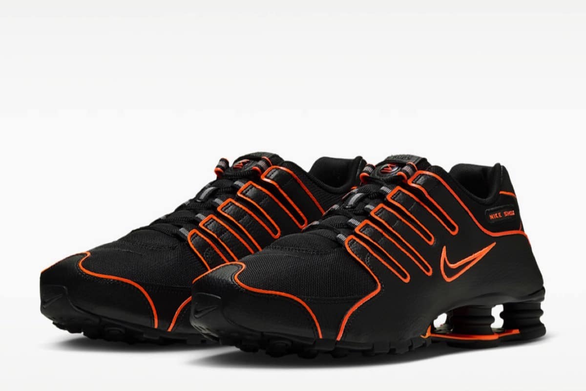 Nike Shox NZ – czerń z pomarańczowym obrysem