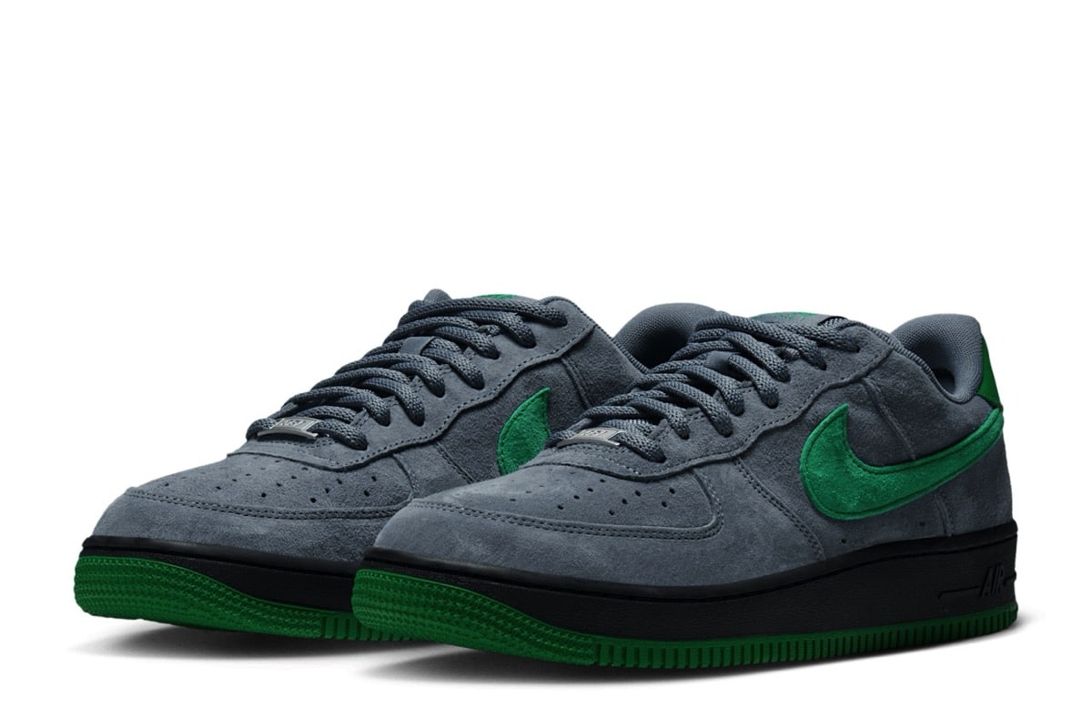 Szary zamsz i zielone akcenty – to wydanie Air Force 1 od Nike SB robi wrażenie